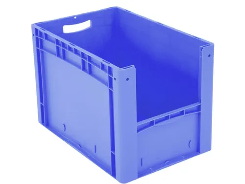 Euronorm Stapelkrat M. Grijpopening Pp 420x600x400mm Blauw