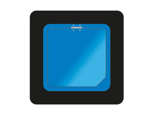 Circulaire Afvalbak BrickBin met klepdeksel 65 Liter Zwart Blauw