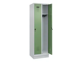locker,HxBxD 1950x600x500mm,2vak,vak B 300mm,draaigrendel,sokkel - 2