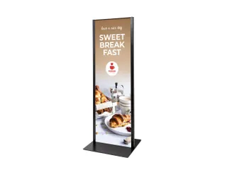 Totem Paneel+ Dubbelzijdige Display 42x120cm Zwart frame - 9
