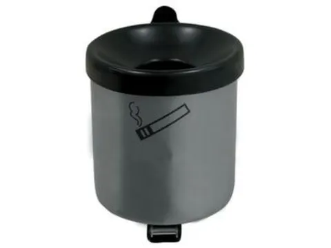 Veiligheidswandasbak HxØ 250x180mm staal romp grafiet