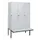 locker met bank,HxBxD 1950x1200x815mm,3vak,vak B 400mm,draaigrendel