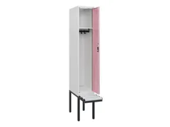locker met bank,HxBxD 1950x300x815mm,1vak,vak B 300mm,cilinderslot