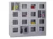 Armoire Multicases Portes Vitrées Hxlxp 1518X1630X500Mm 16Cases Large