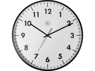 wandklok NXT STIL UURWERK 40cm kunststof wit zwarte cijfers - 1