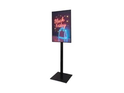 Verlichte Infostandaard LED Slide In A1 Zwart