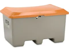 strooigoedbak,400l,HxBxD 680x1210x820mm,GVK,grijs,deksel oranje