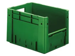 Euronorm Stapelkrat Groen 270x400x300mm 23 3l Gesloten Grijpopening