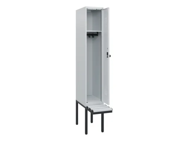 locker met bank,HxBxD 1950x300x815mm,1vak,vak B 300mm,draaigrendel