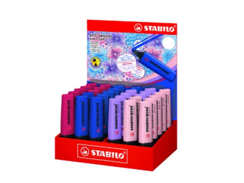 Markeerstift STABILO Boss Wildflower display groot assorti