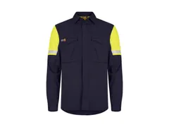 Chemise Tranemo 57709194 pour MCAM, jaune/bleu marine, taille 4XL, la