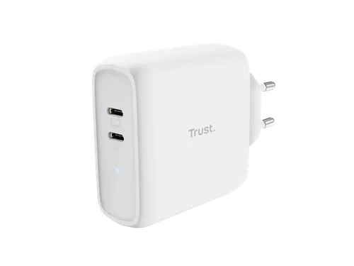 25381 TRUST Maxo Voedingsoplader 65 W USB-C 2-poort wit