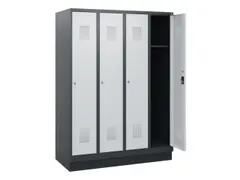 schoollocker,HxBxD 1630x1200x500mm,4vak,vak B 300mm,cil.-slot,sokkel