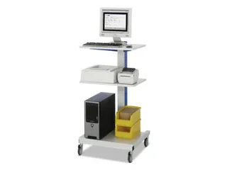 pc-station,HxBxD 1230x650x650mm,3legb.,niveaus lichtgrijs - 3