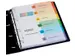 Intercalaire Avery Readyindex 9 perf 6 onglets 1-6 assorti