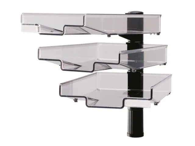 Zwenkbrievenbak Met 3 Bakken Zwart