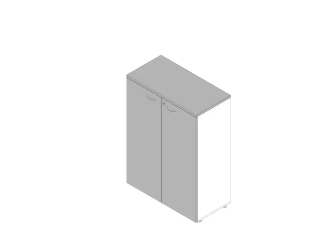 Armoire De Bureau 2Xsol En Bois 3Haut. Classeur Corps Blanc