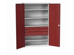 universele kast,HxBxD 2000x1300x550mm,4xStalen bodem,3lade(n)