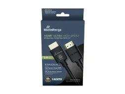 MediaRange HDMI Ultra High Speed Ethernet kabel 48 Gbps Zwart 2 meter
