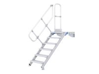 bordestrap bordes H 1 51m 7treden trede B 800mm 45° helling aluminium
