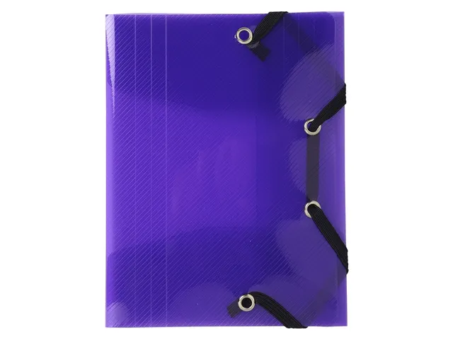 Elastomap 3-Kleps Polypropyleen Crystal Pocket Formaat 12x16cm Assorti