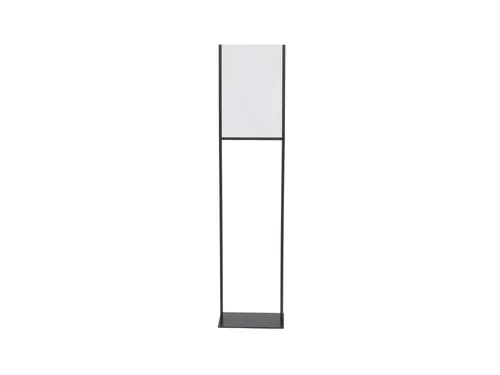 Infostandaard zwart metaal met acryl bord A3