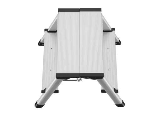 vouwtrapje bordes H 400mm 2x2treden HxBxD 400x490x490mm aluminium