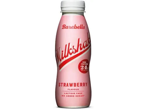 Milkshake Aardbei Flesje 33 CL Tray 8 Stuks
