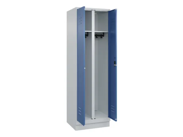 armoire vestiaire noir et blanc,HxlxP 1950x600x500mm,2compart.