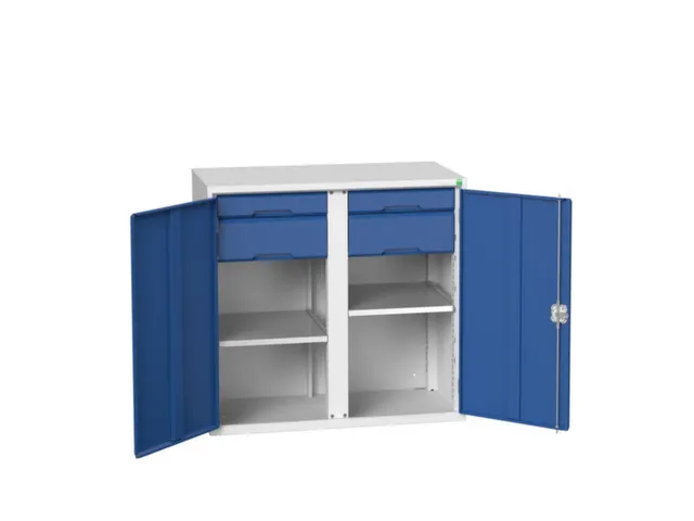 universele kast,HxBxD 1000x1050x550mm,2xStalen bodem,4lade(n)