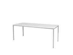 Domino Basic Tafel Vaste Hoogte 2000x800mm Wit 25mm Alu 4-Poots
