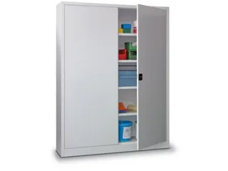 grootvolumekast met openslaande deuren,RAL7035,front RAL7016 - 1