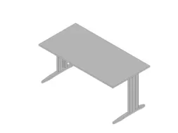 bureau,HxBxD 730x1600x800mm,blad grijs,C-voet aluminium