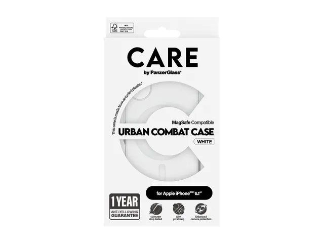 PanzerGlass CARE by Urban Combat Case Transparent w. White MagSa