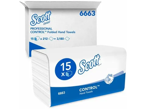 Scott 6663 Performance Handdoeken Intergevouwen 1-Laags Wit