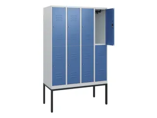 dubbeldekse locker,HxBxD 1950x1200x500mm,4x2vak.,vak B 300mm,cil.-slot - 2