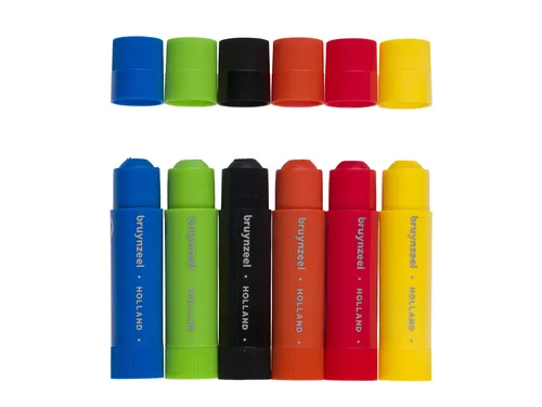 Verfstift Bruynzeel Kids assorti basis 6 stuks