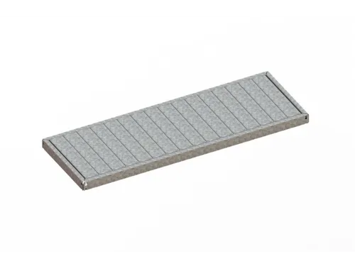 legbord van plaatstaal,v. breedvakstelling,BxD 1700x600mm,vakl. 500kg