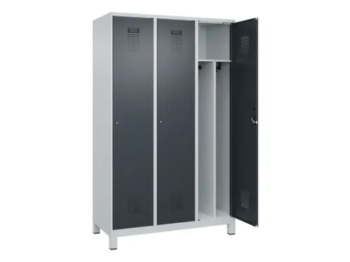 locker voor scheiding van kleding,HxBxD 1950x1200x500mm,3vak