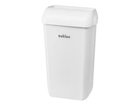 Afvalbak Satino open inworp 23 liter wit 332580