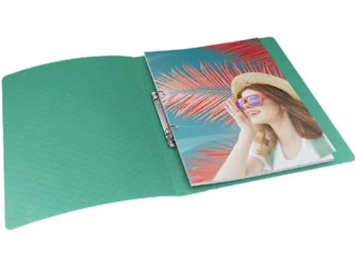 Colour'Breeze ringmap, 2 ringen, PP, ft A4, met soepele kaft Groen