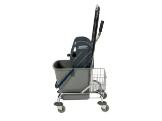 Dweilwagen,Emmer 1X27L Blauw,Mopwringer,Frame Metaal,4Zwenkwielen - 6