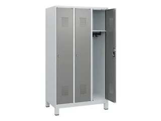 schoollocker,HxBxD 1630x900x500mm,3vak,vak B 300mm,cil.-slot,voeten - 1