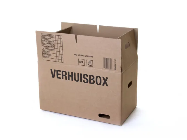 Verhuisdoos IEZZY 370x650x350 dubbelgolf bruin 7mm