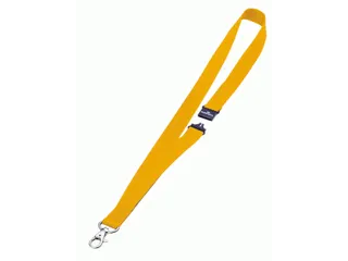 Textielkoord Durable 8137 met karabijnhaak geel - 3