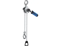 aluminium takel,trekbel. 250kg,hef H 1,5m,1strengen