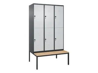 Dubbeldekse dekenkist,HxBxD 2120x1200x815mm,3x2vak.,vak B 400mm - 1