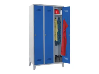 locker,HxBxD 1850x900x500mm,3vak,vak B 300mm,RAL7035,front RAL5010 - 2