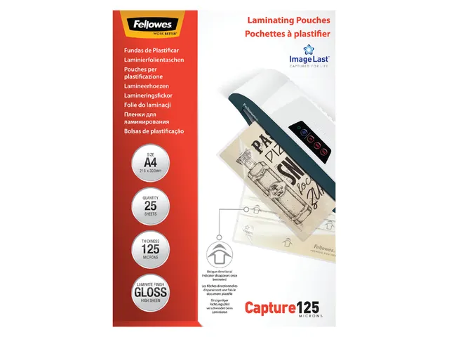 Lamineerhoes Fellowes A4 125 micron glanzend