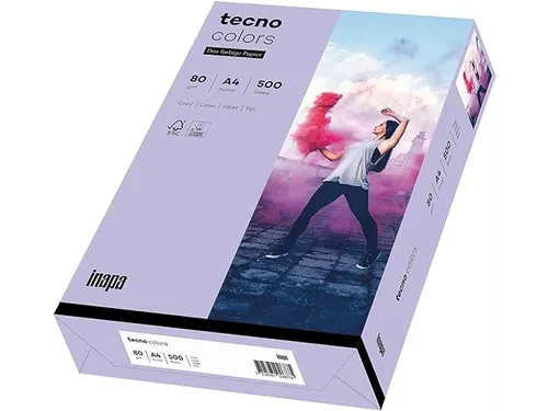 Inapa Tecno colors Gekleurd papier A4 Violet 80 gram 500 vel